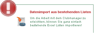 Daten Import Modul - Vereinsverwaltung einfach, online!